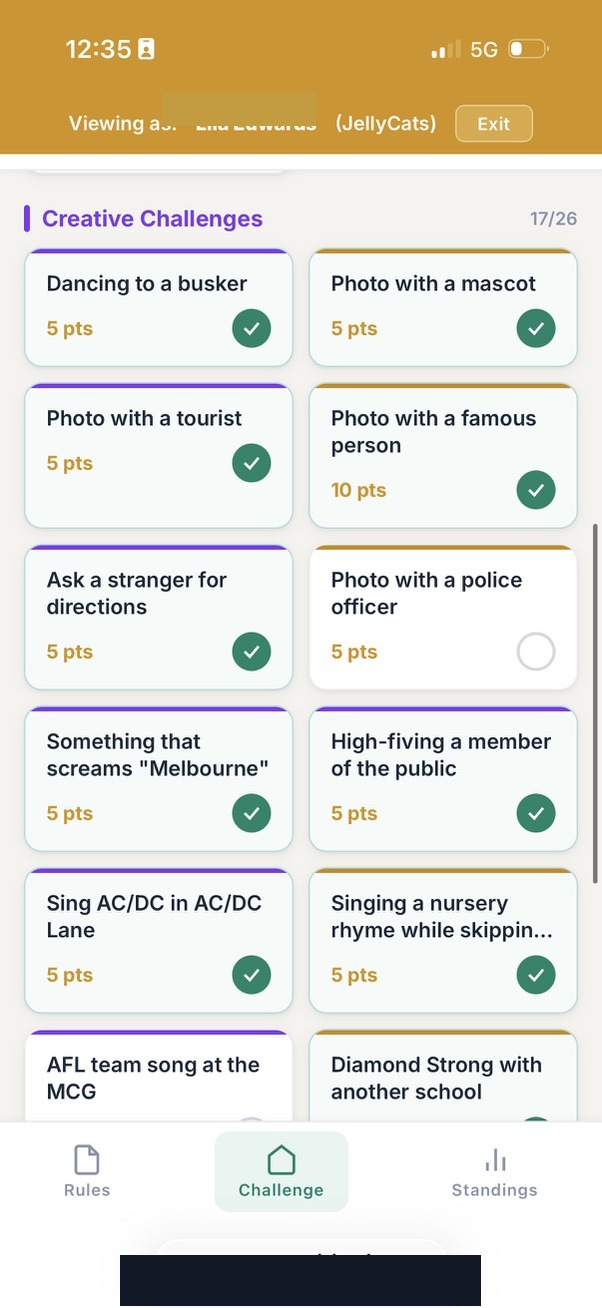 Challenge list view 2